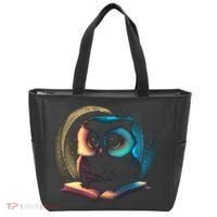 Cute Owl Animal With Book Tote Bag thumb 0