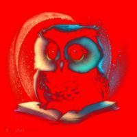 Cute Owl Animal With Book Santa Hat thumb 1
