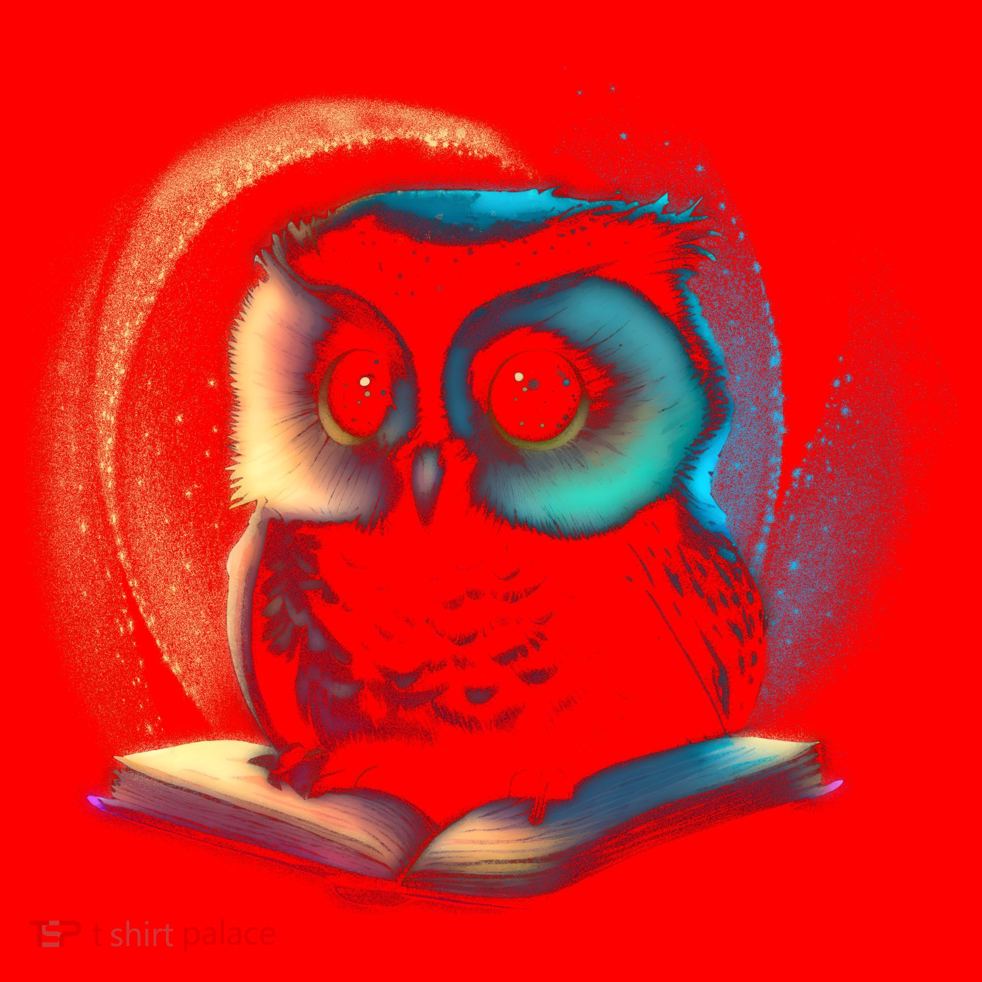 Cute Owl Animal With Book Santa Hat