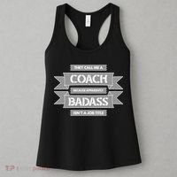 Coach Because Badass Isn't A Job Title Women's Tank Top thumb 3