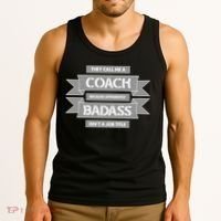 Coach Because Badass Isn't A Job Title Tank Top thumb 3