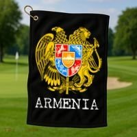 Coat of Arms of Armenia Golf Towel thumb 1