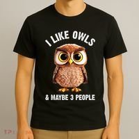Cool Owl Bird Zookeeper Owl Lover T-Shirt thumb 3