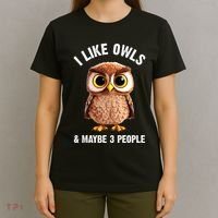Cool Owl Bird Zookeeper Owl Lover T-Shirt thumb 4