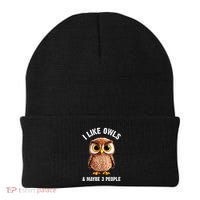 Cool Owl Bird Zookeeper Owl Lover Beanie thumb 0