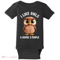 Cool Owl Bird Zookeeper Owl Lover Baby Bodysuit thumb 0