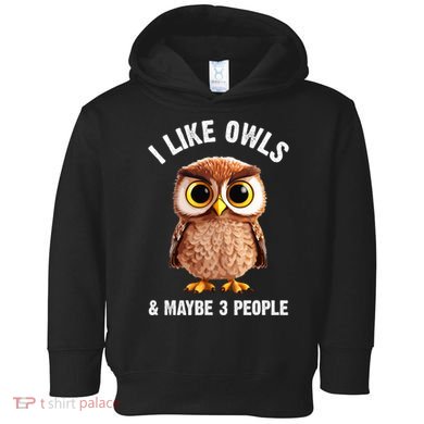 Cool Owl Bird Zookeeper Owl Lover Toddler Hoodie