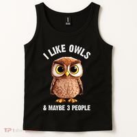 Cool Owl Bird Zookeeper Owl Lover Tank Top thumb 2