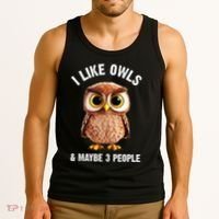 Cool Owl Bird Zookeeper Owl Lover Tank Top thumb 3