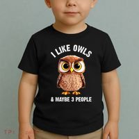 Cool Owl Bird Zookeeper Owl Lover Toddler T-Shirt thumb 2