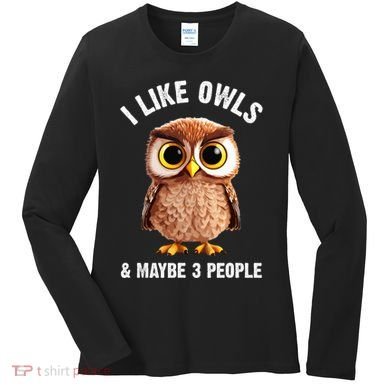 Cool Owl Bird Zookeeper Owl Lover Women's Long Sleeve Shirt