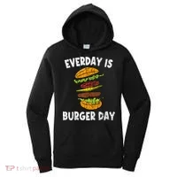 Cheese On Burger Day Fun Hamburger Lover Graphic Cool Gift Women's Hoodie thumb 0