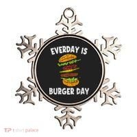 Cheese On Burger Day Fun Hamburger Lover Graphic Cool Gift Ornament thumb 0