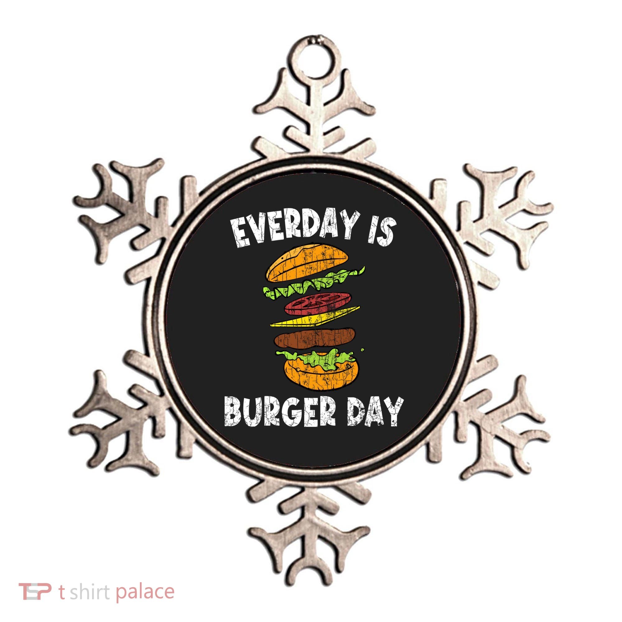 Cheese On Burger Day Fun Hamburger Lover Graphic Cool Gift Ornament