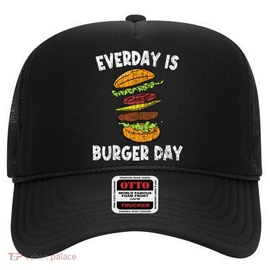Cheese On Burger Day Fun Hamburger Lover Graphic Cool Gift Hat