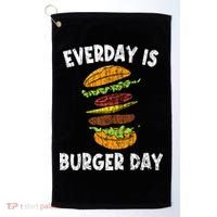 Cheese On Burger Day Fun Hamburger Lover Graphic Cool Gift Golf Towel thumb 0