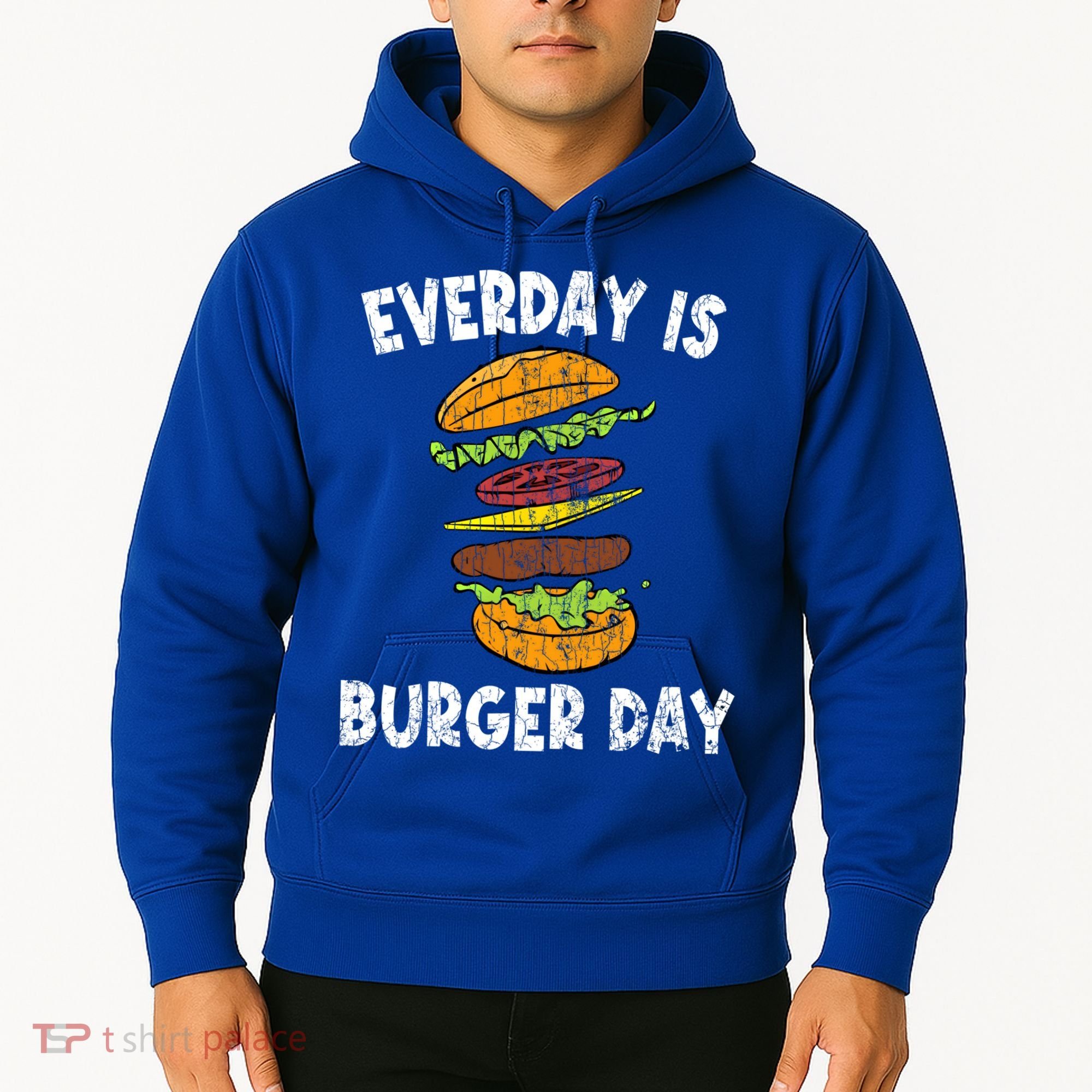 Cheese On Burger Day Fun Hamburger Lover Graphic Cool Gift Hoodie