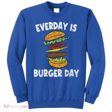 Cheese On Burger Day Fun Hamburger Lover Graphic Cool Gift Sweatshirt