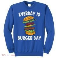 Cheese On Burger Day Fun Hamburger Lover Graphic Cool Gift Sweatshirt thumb 0