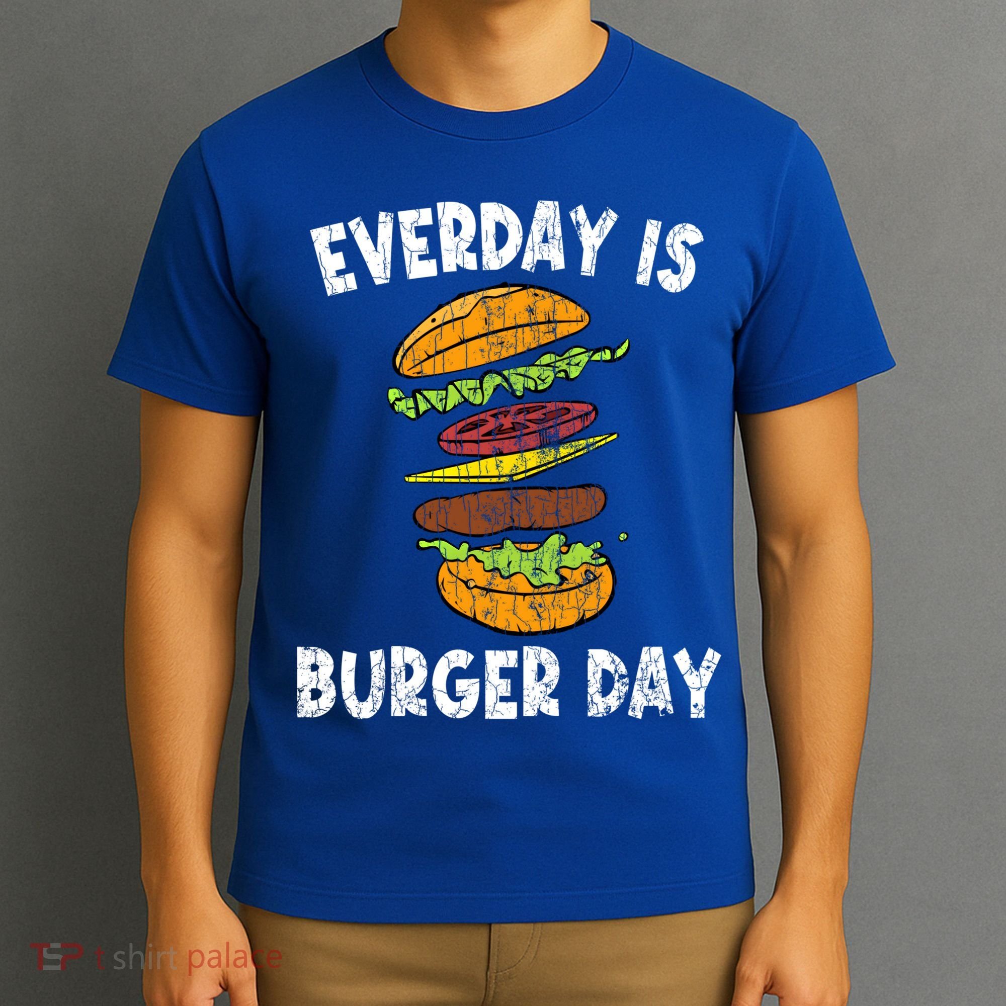 Cheese On Burger Day Fun Hamburger Lover Graphic Cool Gift T-Shirt