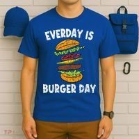 Cheese On Burger Day Fun Hamburger Lover Graphic Cool Gift T-Shirt thumb 6