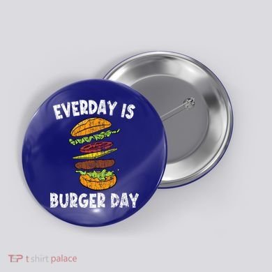 Cheese On Burger Day Fun Hamburger Lover Graphic Cool Gift Button