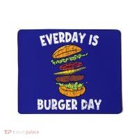 Cheese On Burger Day Fun Hamburger Lover Graphic Cool Gift Mousepad thumb 0