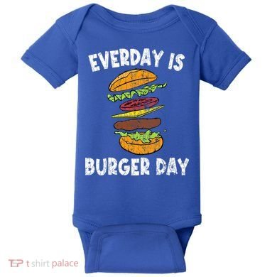 Cheese On Burger Day Fun Hamburger Lover Graphic Cool Gift Baby Bodysuit