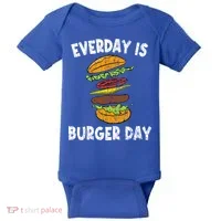 Cheese On Burger Day Fun Hamburger Lover Graphic Cool Gift Baby Bodysuit thumb 0