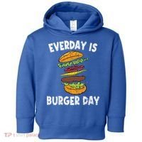 Cheese On Burger Day Fun Hamburger Lover Graphic Cool Gift Toddler Hoodie thumb 0