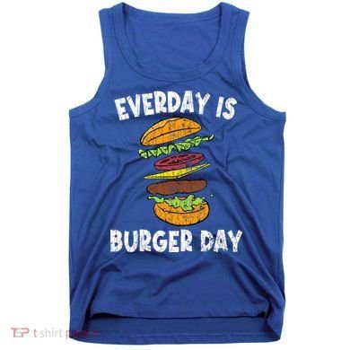Cheese On Burger Day Fun Hamburger Lover Graphic Cool Gift Tank Top