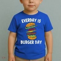 Cheese On Burger Day Fun Hamburger Lover Graphic Cool Gift Toddler T-Shirt thumb 2
