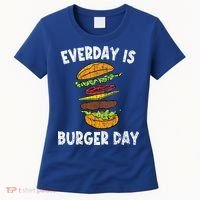 Cheese On Burger Day Fun Hamburger Lover Graphic Cool Gift Women's T-Shirt thumb 0