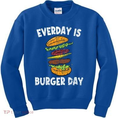 Cheese On Burger Day Fun Hamburger Lover Graphic Cool Gift Kids Sweatshirt