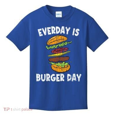 Cheese On Burger Day Fun Hamburger Lover Graphic Cool Gift Kids T-Shirt