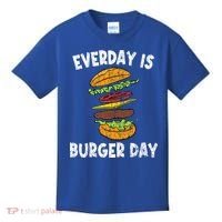 Cheese On Burger Day Fun Hamburger Lover Graphic Cool Gift Kids T-Shirt thumb 0