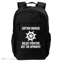 Captain Obvious Boldly Pointing Out The Apparent Sarcasm Backpack thumb 0