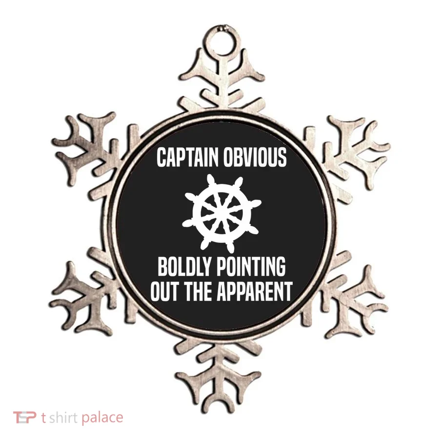 Captain Obvious Boldly Pointing Out The Apparent Sarcasm Ornament
