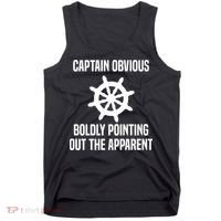 Captain Obvious Boldly Pointing Out The Apparent Sarcasm Tank Top thumb 0