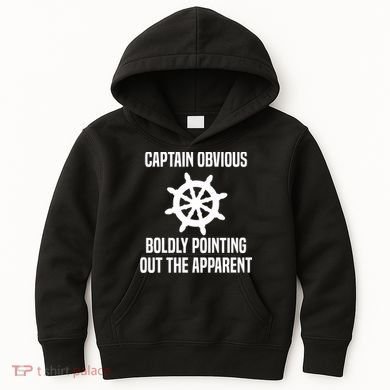 Captain Obvious Boldly Pointing Out The Apparent Sarcasm Kids Hoodie