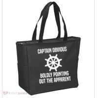 Captain Obvious Boldly Pointing Out The Apparent Sarcasm Tote Bag thumb 2