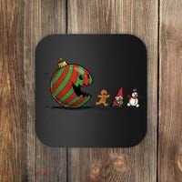Christmas Ornament Ball Funny Gnome Coaster thumb 0