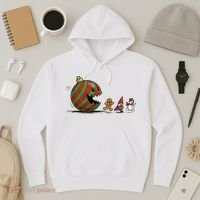 Christmas Ornament Ball Funny Gnome Hoodie thumb 3