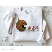 Christmas Ornament Ball Funny Gnome Sweatshirt thumb 2