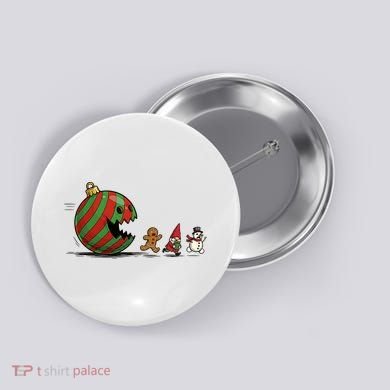 Christmas Ornament Ball Funny Gnome Button