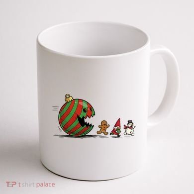 Christmas Ornament Ball Funny Gnome Coffee Mug back