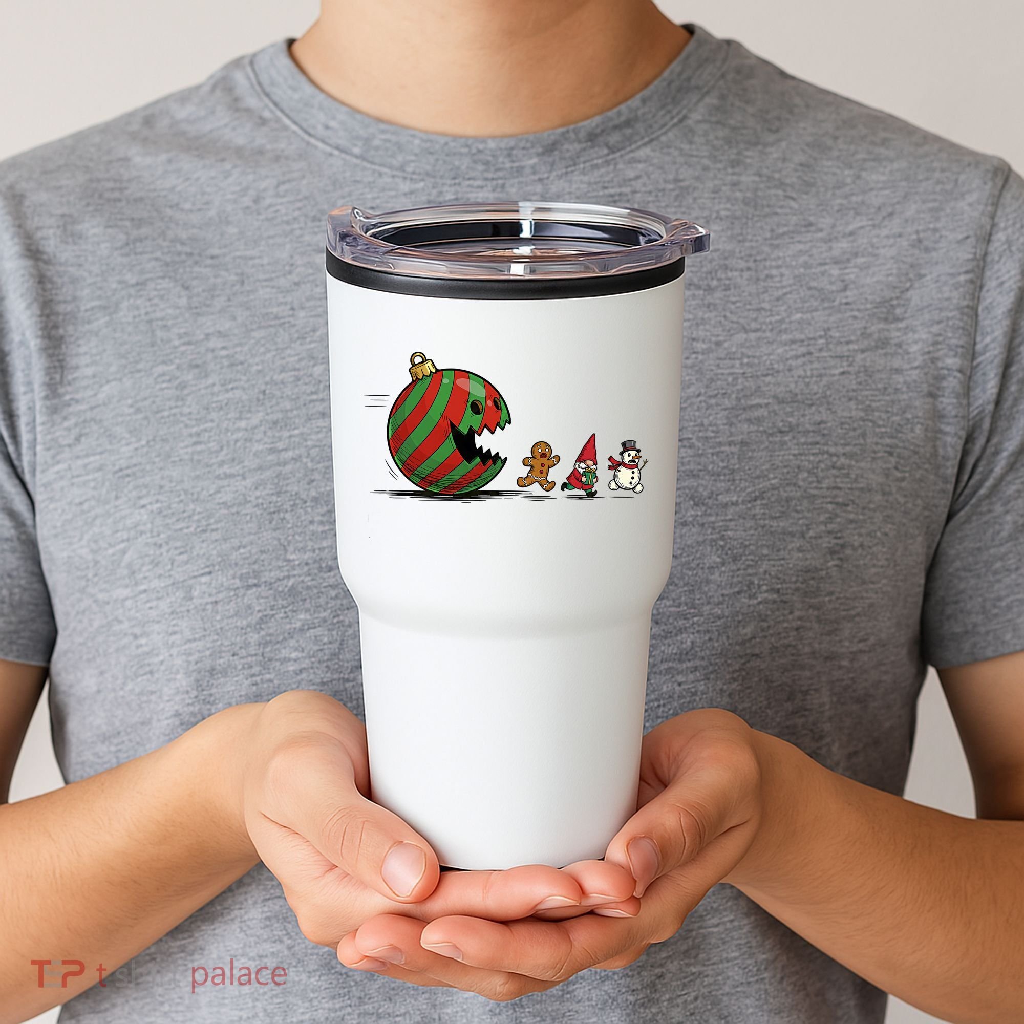Christmas Ornament Ball Funny Gnome Tumbler