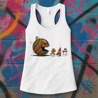 Christmas Ornament Ball Funny Gnome Women's Tank Top thumb 3
