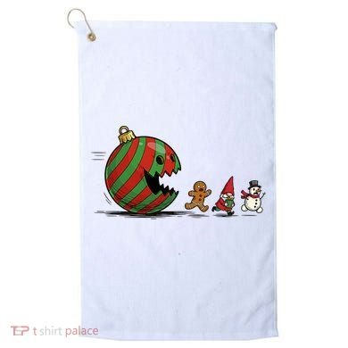 Christmas Ornament Ball Funny Gnome Golf Towel