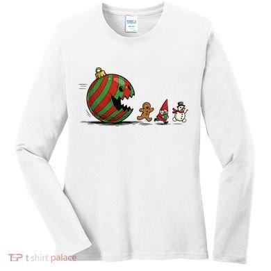 Christmas Ornament Ball Funny Gnome Women's Long Sleeve Shirt